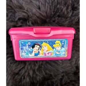 Vintage Disney Princess Huggies Pink Plastic Box Snow White Aurora Cinderella